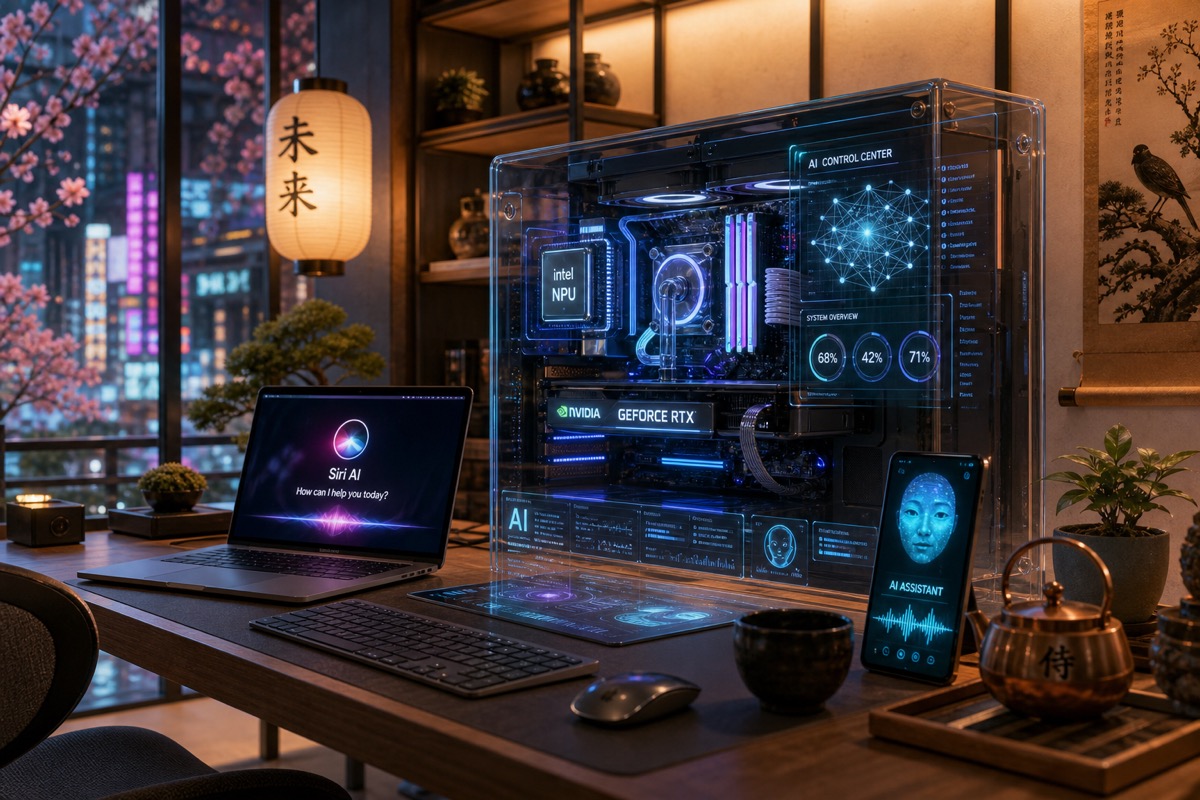 AIがPCに降りてくる時代 — パーソナルAIの概念図