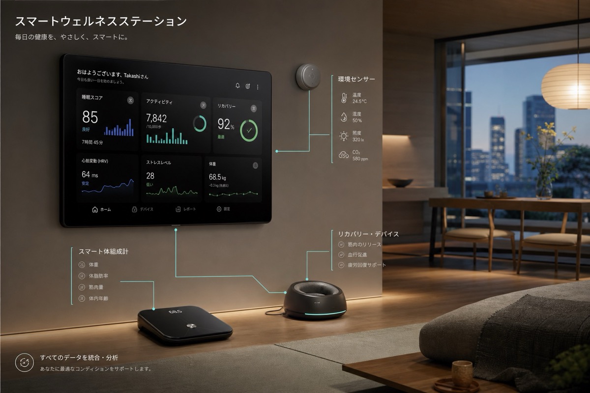 スマートホームウェルネスステーションのコンセプト