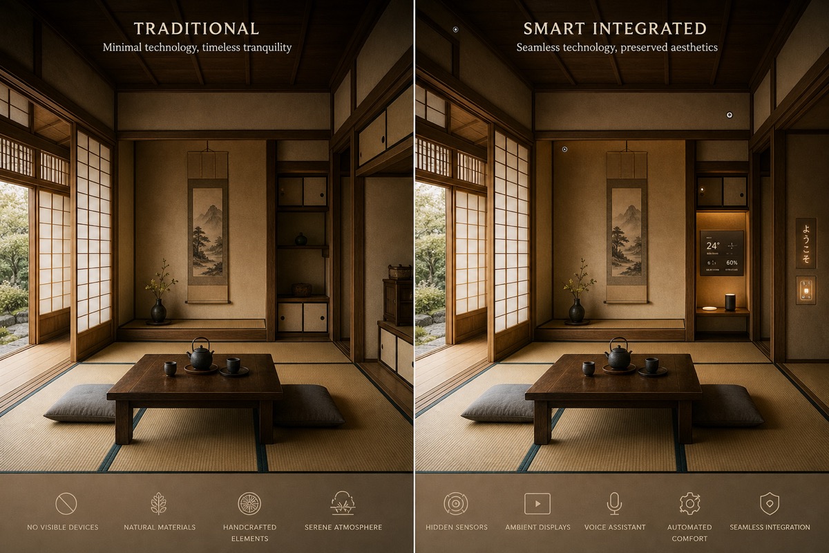 伝統的な日本の住まいとスマートホームの比較