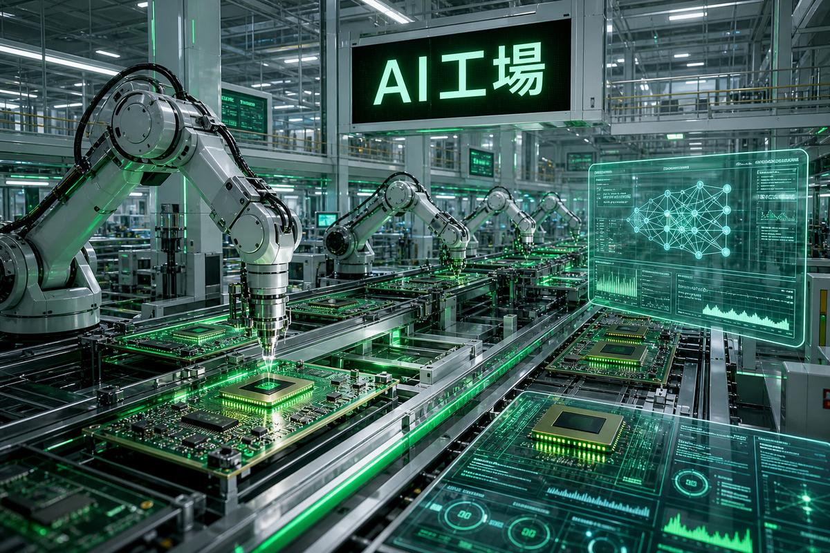 NVIDIAのAI工場戦略の概念図
