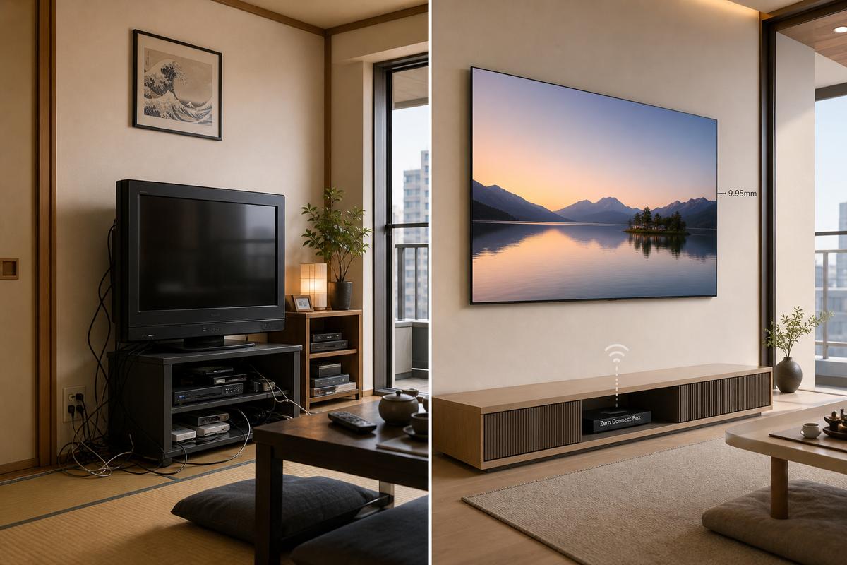 有機エルテレビの薄型化比較
