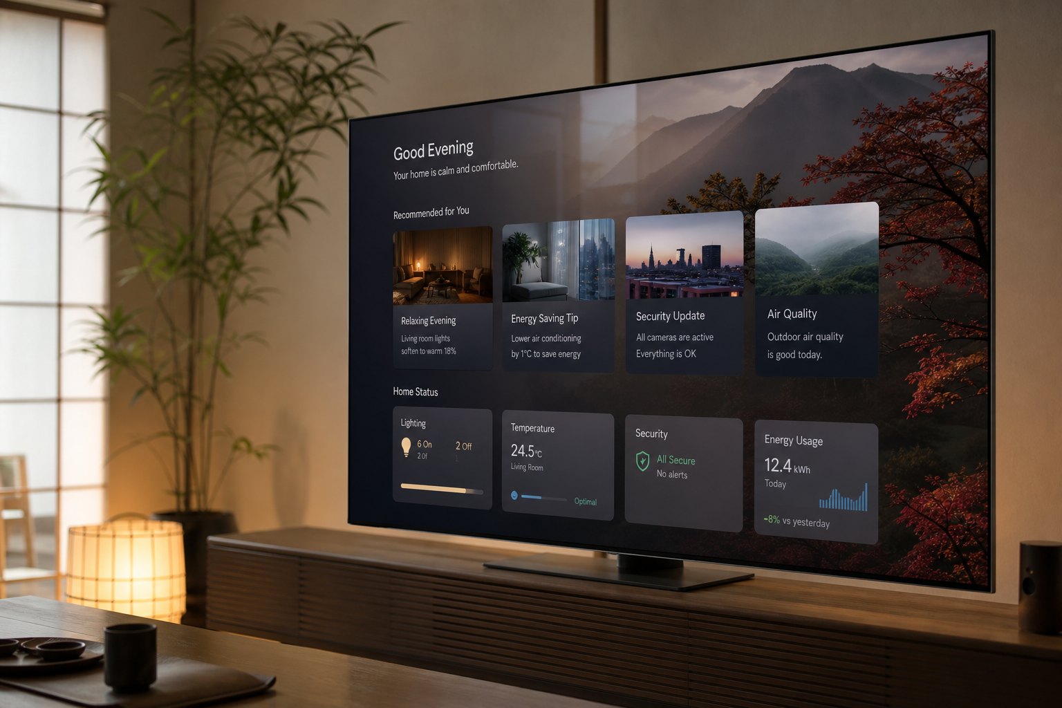 家庭のテレビ・回線・記録を束ねるエーアイダッシュボードのイメージ