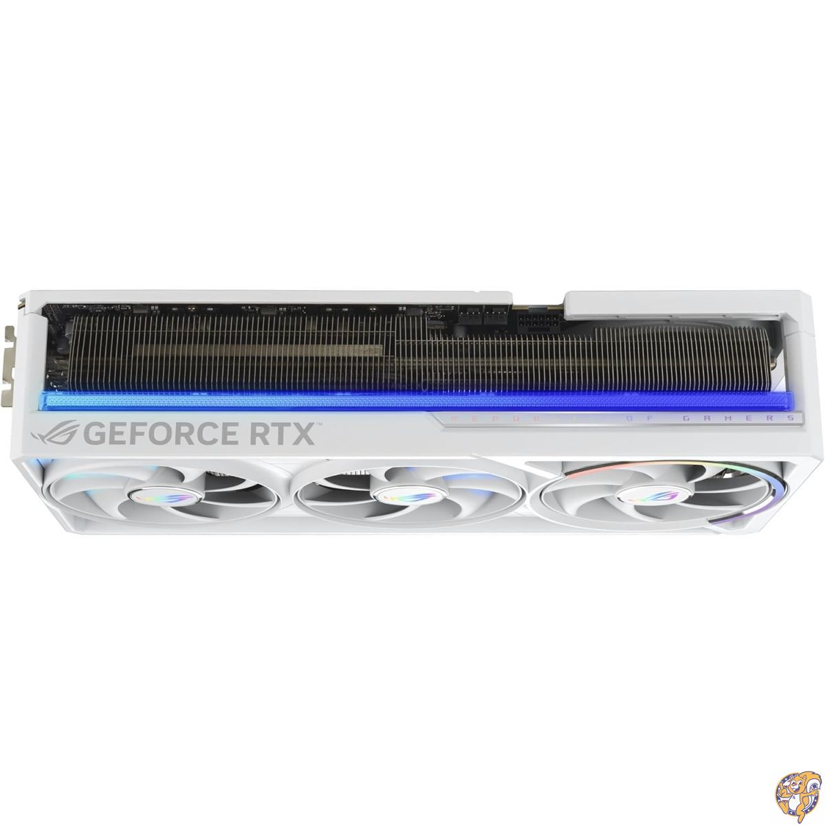 ROG Astral RTX 5080 Whiteの側面と大型ヒートシンク