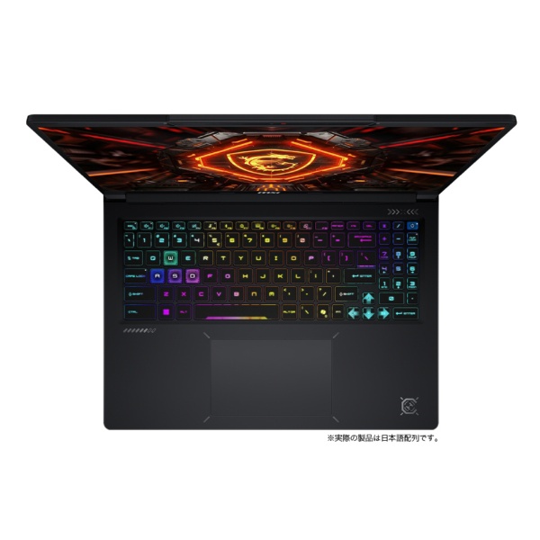 MSI Crosshair 16 Max HXのRGBバックライト付き日本語キーボードと16型画面