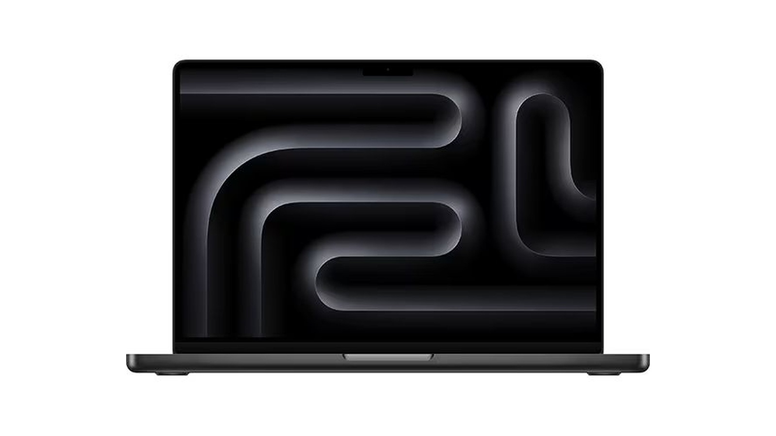 スペースブラックの14インチMacBook Pro M4 MW2V3J/Aを正面から見た商品画像