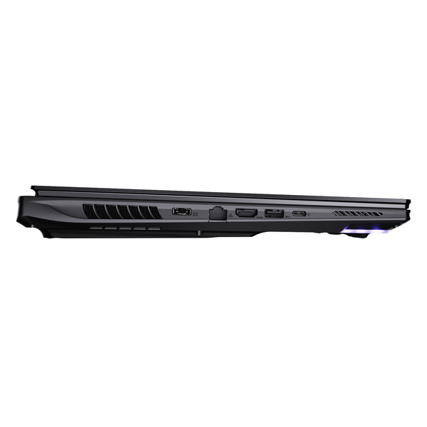 AORUS MASTER 18側面の有線LAN、映像出力、USB端子と排気口