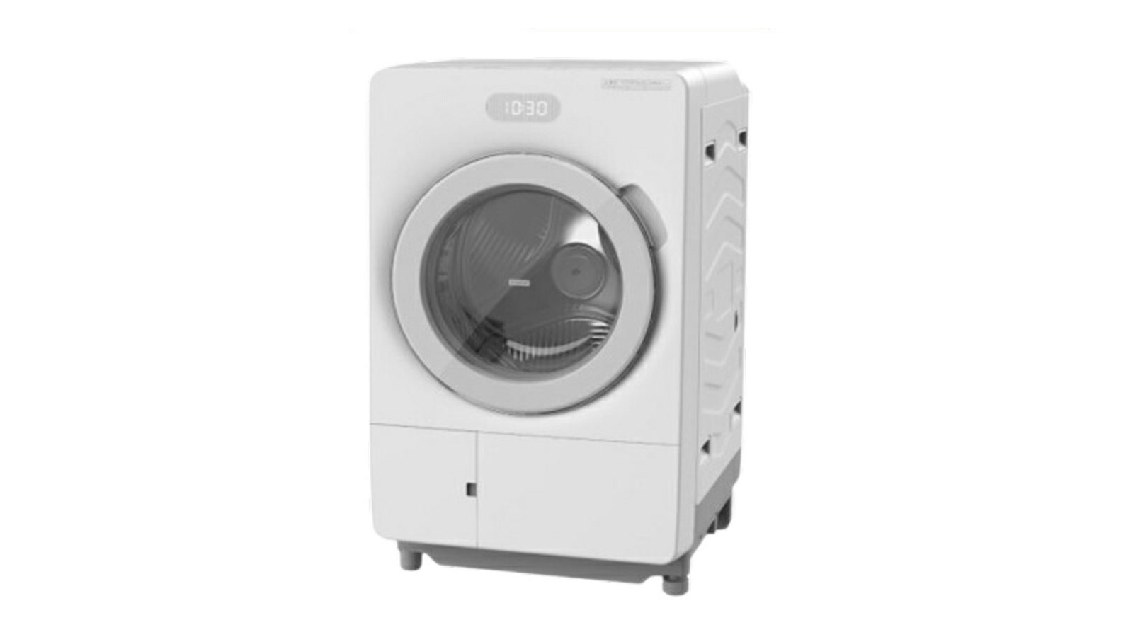 日立ビッグドラムBD-CG80PL左開きモデルの白い本体
